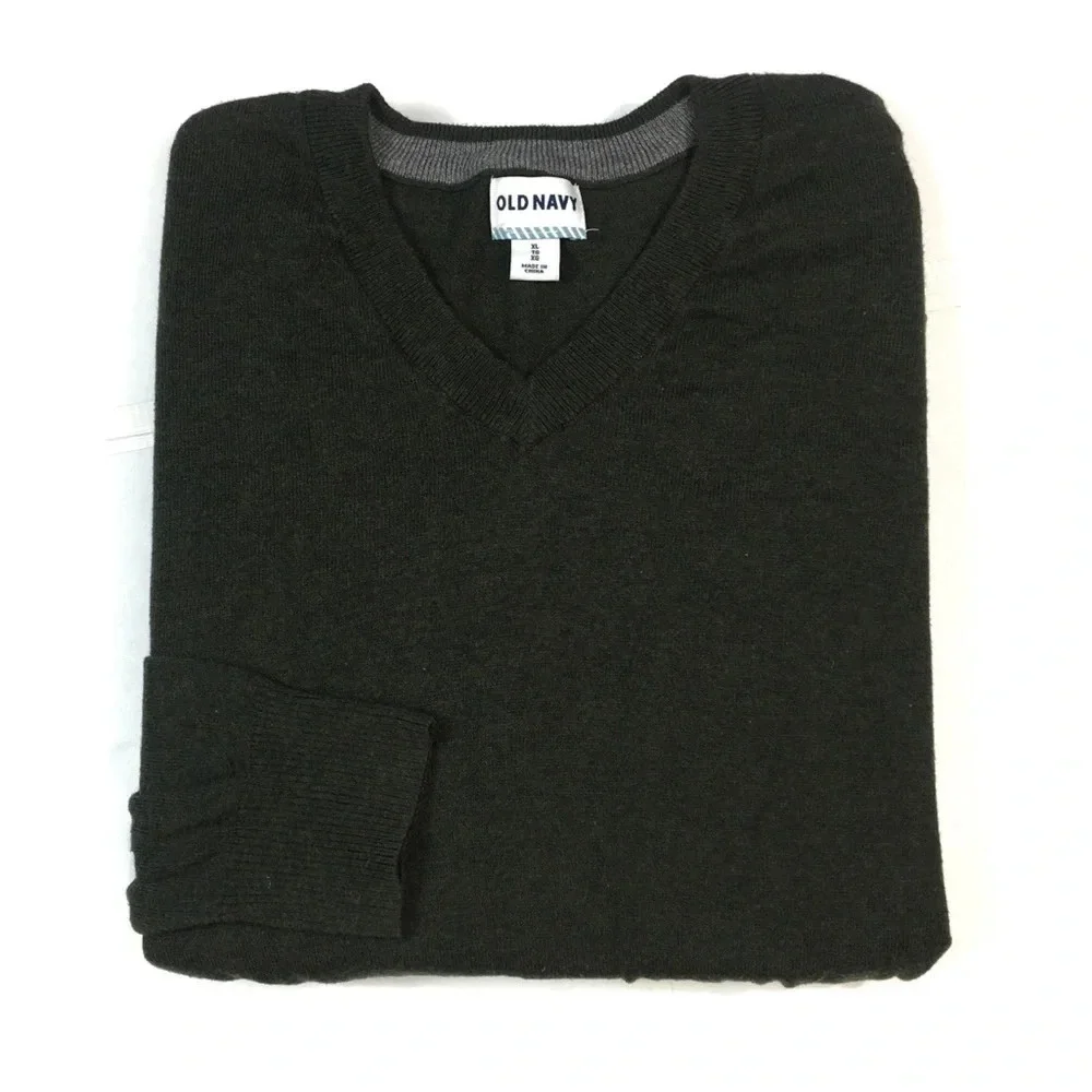 SW39 Mens Old Navy Classic V Neck Pullover Sweater XL